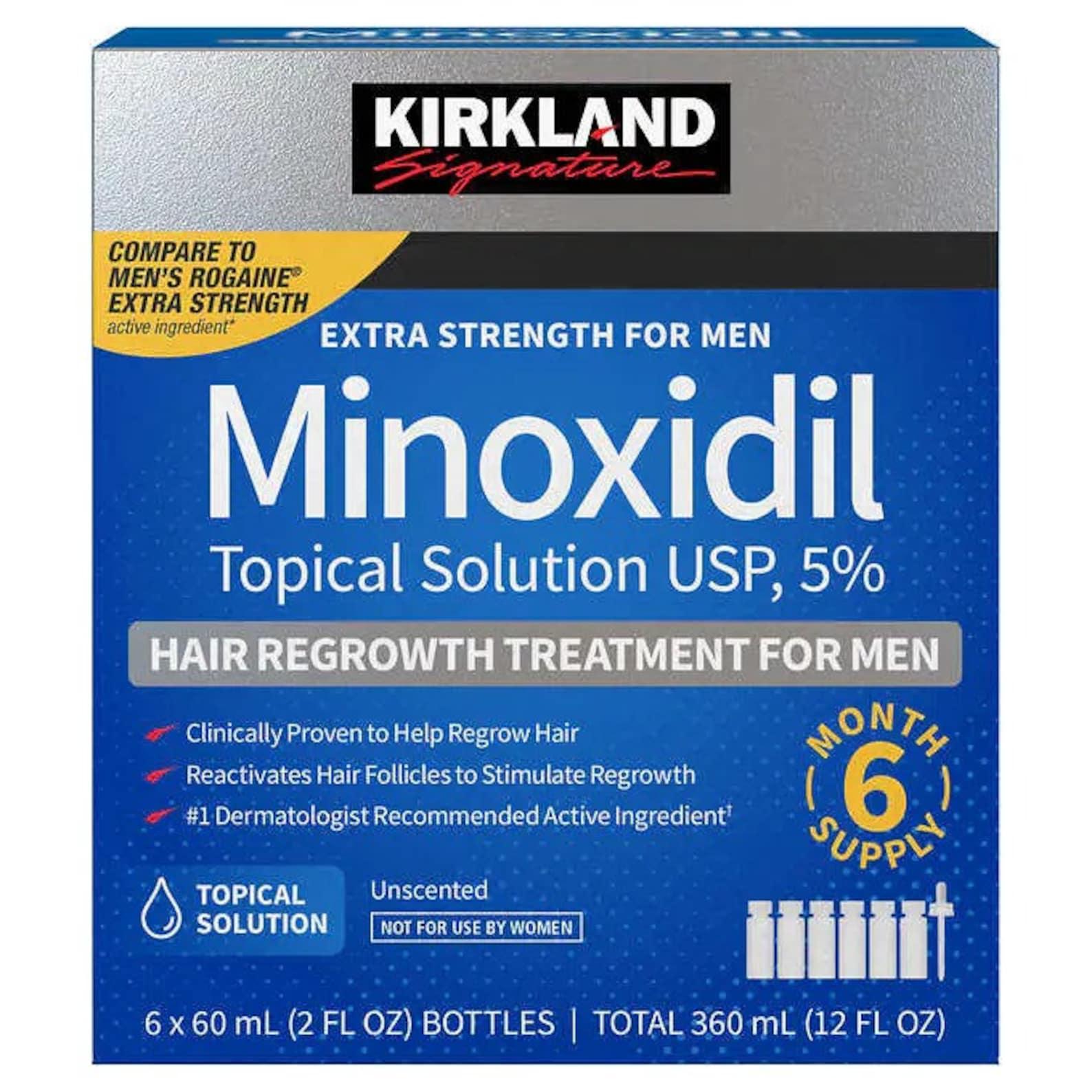 KIRKLAND Minoxidil 5% Liquid - 6-Month Treatment - MinoxFactor