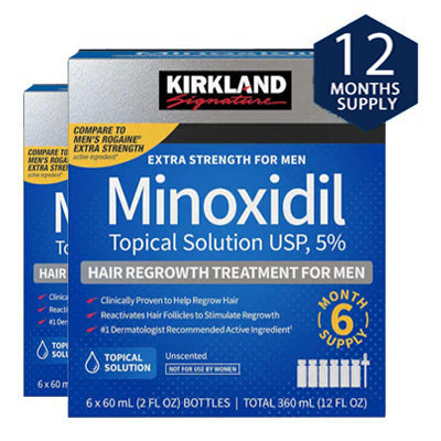 KIRKLAND Minoxidil 5% Liquid - 12-Month Treatment