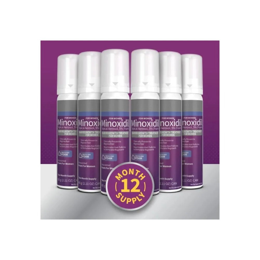Minoxidil Kirkland 5% Mujer – Espuma 6 Meses