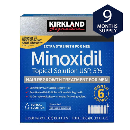 KIRKLAND Minoxidil 5% Liquid - 9-Month Treatment