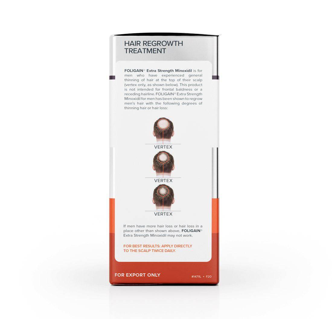 FOLIGAIN Minoxidil 5% Hair Regrowth Treatment For Men One Month Supply - MinoxFactor
