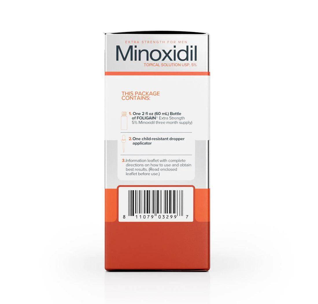 FOLIGAIN Minoxidil 5% Hair Regrowth Treatment For Men One Month Supply - MinoxFactor