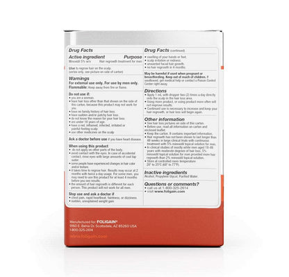 FOLIGAIN Minoxidil 5% Hair Regrowth Treatment For Men Three Month Supply - MinoxFactor
