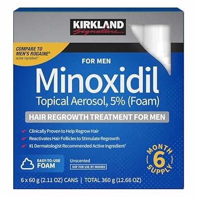 KIRKLAND Minoxidil 5% Foam - 6-Month Treatment - MinoxFactor