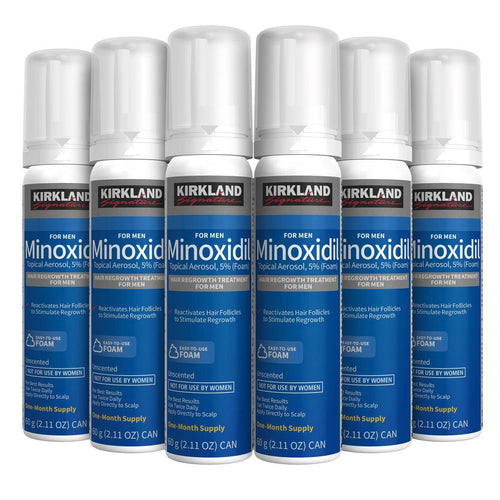 KIRKLAND Minoxidil 5% Foam - 6-Month Treatment - MinoxFactor