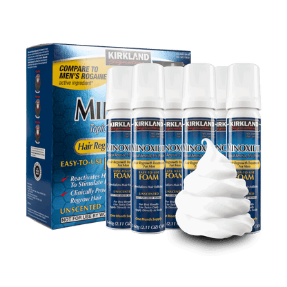 KIRKLAND Minoxidil 5% Foam - 6-Month Treatment - MinoxFactor