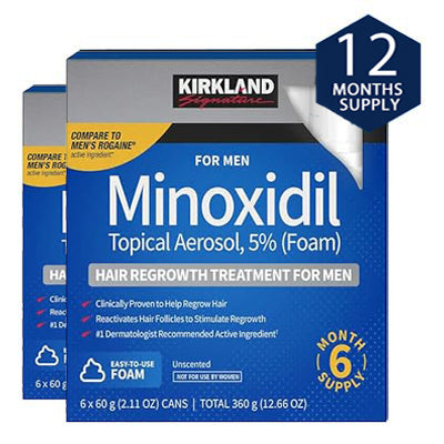 KIRKLAND Minoxidil 5% Foam - 12-Month Treatment